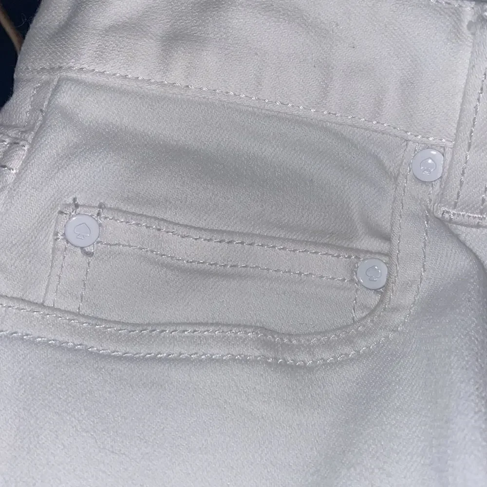 kate spade / cutwork denim white high waist jeans